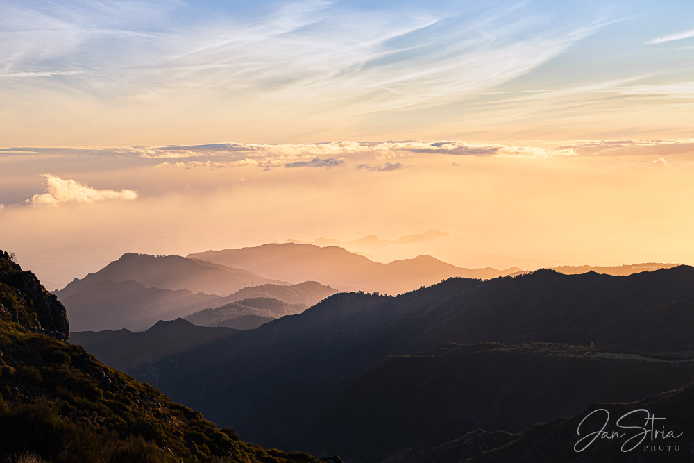 Many shades of beautiful Madeira sunrise